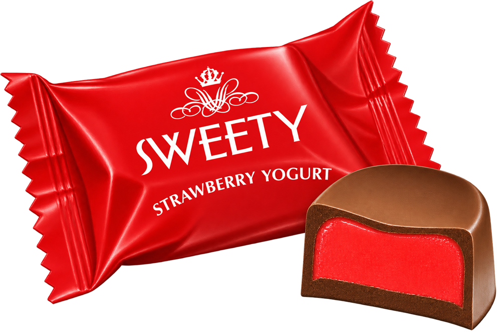 ''Sweety çiyələkli yoqurt''